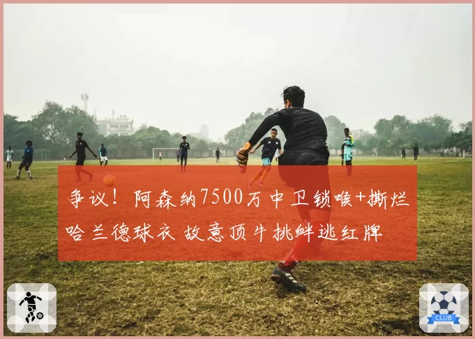 争议！阿森纳7500万中卫锁喉+撕烂哈兰德球衣 故意顶牛挑衅逃红牌