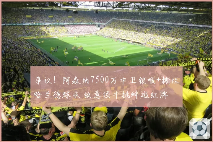 争议！阿森纳7500万中卫锁喉+撕烂哈兰德球衣 故意顶牛挑衅逃红牌